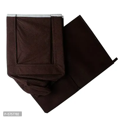 SH NASIMA Foldable Non Woven Shirt Stacker Wardrobe Organizer With Side Handle (Pack of 3 Brown)-thumb2
