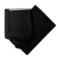 SH NASIMA Foldable Non Woven Shirt Stacker Wardrobe Organizer With Side Handle (Pack of 1, Black)-thumb2
