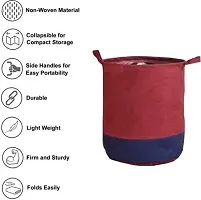 SH NASIMA Waterproof Light Weight Collapsible Foldable LAUNDRY BAG for Clothes and Toys Storage Pack Of 2 (MAROON BLUE 45 Liter)-thumb2