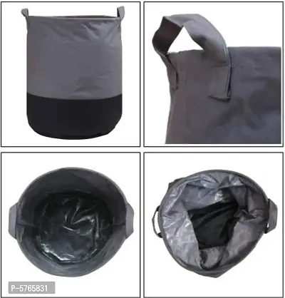 Nasima Manufacturer Waterproof Light Weight Collapsible Foldable Laundry Bag For Clothes And Toys Storage Pack Of 1 Grey Black 45 Liter-thumb3