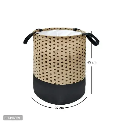 45 L Red, Black, Beige, Laundry Basket  (Non Woven) Star Printed Pack Of 3-thumb3