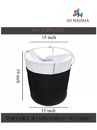 Laundry Bag pack of 1 {Black-White}-thumb1
