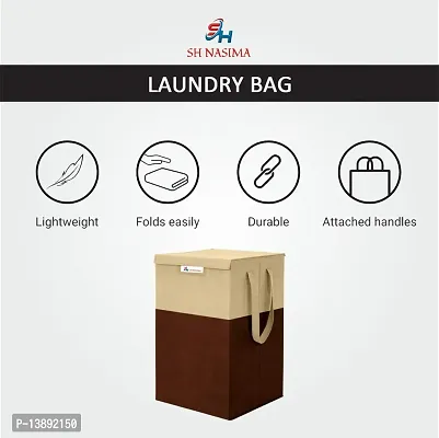 Laundry Basket combo  Beige color pack of 2-thumb5