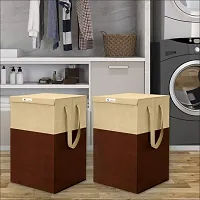 Laundry Basket combo  Beige color pack of 2-thumb2