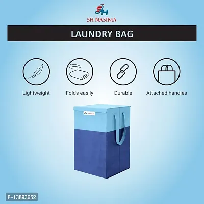 Laundry Basket combo  Blue color pack of 2-thumb5