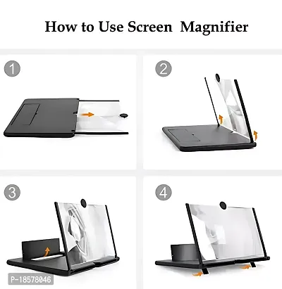 HD Screen Magnifier, SM-01 3D Smart Mobile Phone Movies Amplifier, Portable Phone Projector for All Smartphones-thumb2