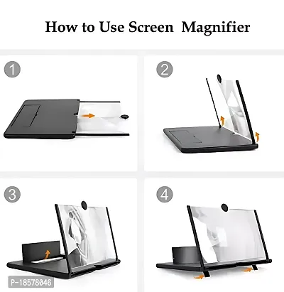 HD Screen Magnifier, SM-01 3D Smart Mobile Phone Movies Amplifier, Portable Phone Projector for All Smartphones-thumb4