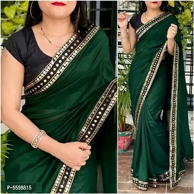 Stylish Green Georgette Sarees For Women-thumb0