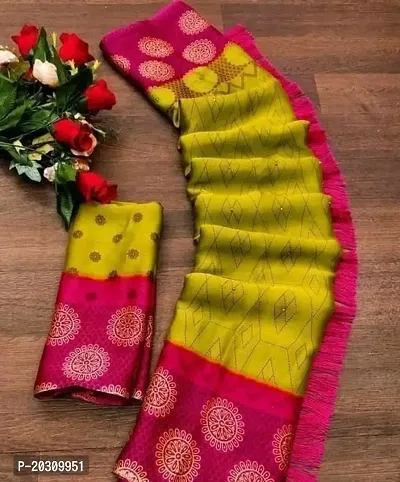 Classic Saree with Blouse piece  for Women-thumb0