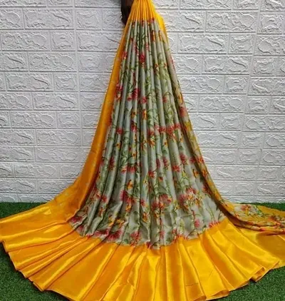 Beautiful Chiffon Saree With Blouse Piece For Women