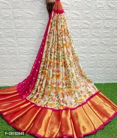 Beautiful Chiffon Saree With Blouse Piece For Women-thumb0