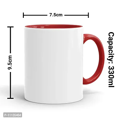 Gift Arcadia Ceramic Hubby & Wifey Coffee Mug - 2 Pieces, Red, 330ml (A015)-thumb4