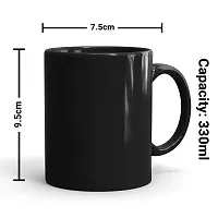 Gift Arcadia Ceramic Unicorn Coffee Mug - 1 Piece, Black, 330ml (A244)-thumb3