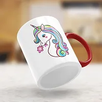 Gift Arcadia Ceramic Unicorn Coffee Mug - 1 Piece, Red, 330ml (A239)-thumb2