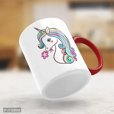 Gift Arcadia Ceramic Unicorn Coffee Mug - 1 Piece, Red, 330ml (A239)-thumb3