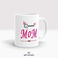 Gift Arcadia Ceramic King Dad & Queen Mom Coffee Mug - 2 Pieces, White, 330ml (A293)-thumb1