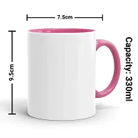 Gift Arcadia Ceramic Hubby & Wifey Rose Petals Coffee Mug - 2 Pieces, Multicolor, 330ml (A131)-thumb3