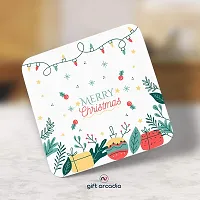 Gift Arcadia Ceramic Merry Christmas Coffee Mug with Coaster - 1 Piece, White, 330ml (COM006)-thumb2