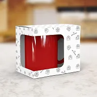 Gift Arcadia Ceramic Coffee Mugs - 2 Pieces, 350ml (Black & Red)-thumb4