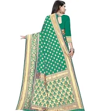 Stylish Green Art Silk Saree with Blouse piece For Women-thumb1