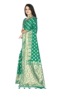 Stylish Green Art Silk Saree with Blouse piece For Women-thumb3