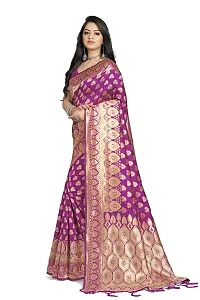 Stylish Maroon Art Silk Saree with Blouse piece For Women-thumb2