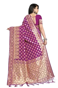 Stylish Maroon Art Silk Saree with Blouse piece For Women-thumb3