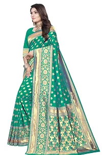 Stylish Green Art Silk Saree with Blouse piece For Women-thumb3