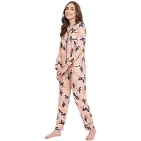 La Intimo BOLDGAL Printed Pyjama  Shirt Set-thumb3