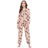 La Intimo BOLDGAL Printed Pyjama  Shirt Set-thumb1