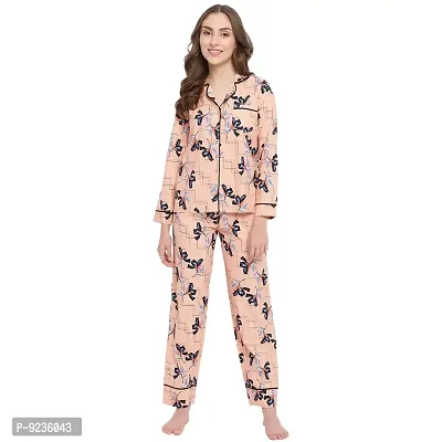 La Intimo BOLDGAL Printed Pyjama  Shirt Set-thumb2