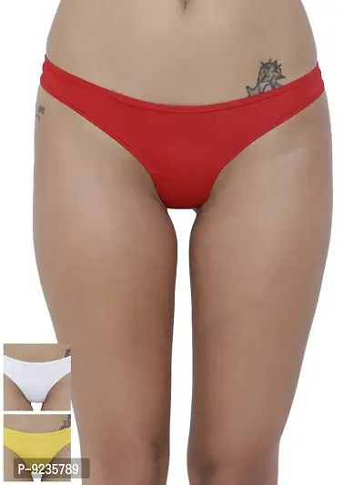 Buy BASIICS by La Intimo Women's Polyspandex Spiffy Semi-Seamless Thong ( Pack of 3) Online In India At Discounted Prices