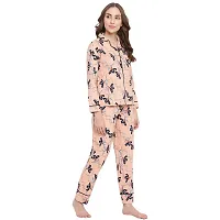 La Intimo BOLDGAL Printed Pyjama  Shirt Set-thumb4