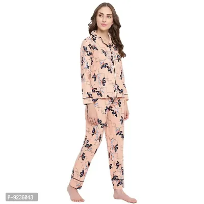La Intimo BOLDGAL Printed Pyjama  Shirt Set-thumb5