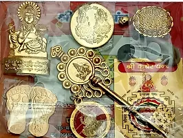 FLAIMYST Kuber Dhan Varsha Yantra with Shri Kuber Chalisa for Wealth and Prosperity (Gold)-thumb1