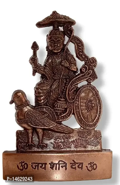 FLAIMYST? Traditional Metal Handmade Lord Shani Dev Idol/Statue for Pooja  Decorative Showpiece for Table, Home- Office  Car Dashboard
