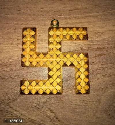 FLAIMYST? Metal Swastika Pramid Wall Hanging Vastu Dosh Nivaran Yantra Home,Office.-thumb2