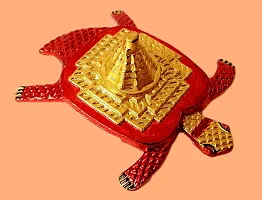 FLAIMYST? Brass Meru Shree Yantra Tortoise for Good Luck for Home  Office (6.5 Centimeters)-thumb2