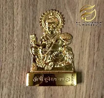 FLAIMYST Metal Gold Plated Lord Kuber Murti Statue Idol (Golden, Standard )-thumb3