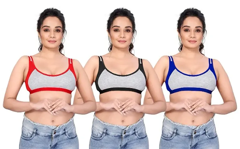 Comfortable Solid Bras For Women Pack Of 3