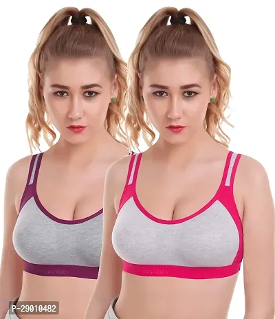 Stylish Cotton Bra For Women Pack Of 2-thumb2