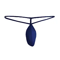 Comfortable Navy Blue Microfiber Briefs For Men-thumb1