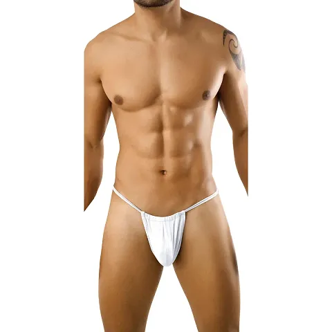 AVUN Men's Polyster Spandex Naughty, Comfort, Sexy G-String Thong (Pack of 1) ( )