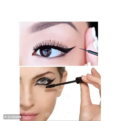 MISSDOLL combo waterproof eyeliner,mascara,eyebrow pencil with kajal and crazy lip balm pair of 2 (set of 6)-thumb4