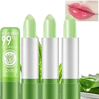 Aloe Vera Lipstick, Long Lasting Nutritious Soothing Lip Balm, Lips Moisturizing Magic Temperature Color Change Lipstick, Lip Care pack of 5-thumb1