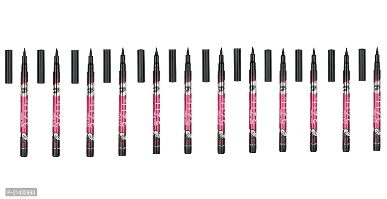 SIRF TUM 7 Sketch Eyeliner 36H Hours Stay Waterproof  Long Lasting Pack of 12, Gram 2.5g (100% Black)