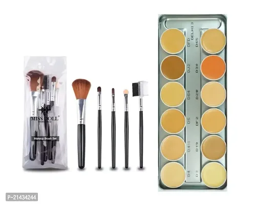 MISS DOLL Eyeshadow With Brush Set Combo of 60 Shades Color Board Eyeshadow Palette with Makeup Brush (Rose Gold + Brush Set)