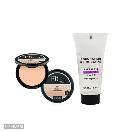 MISS DOLL POWDER Pore-less Oil Control Compact Powder To Absorbs- All Day Matte Finish Face Makeup-MAKEUP BASE PRIMER