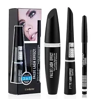 MISSDOLL Combo Of 4 Shade Mini Red Edition Liquid Lipstick Waterproof Glitter Eyeliner, 3 In 1 Eyeliner, Mascara  Black Kajal-thumb4