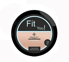 MISS DOLL FIT YOU Women's Face Compact Powder for Oily Face Facial Powder Skin Lightening Foundation Compact And Fit Me Matte-Pore-less Liquid Tube Foundation Natural-thumb3